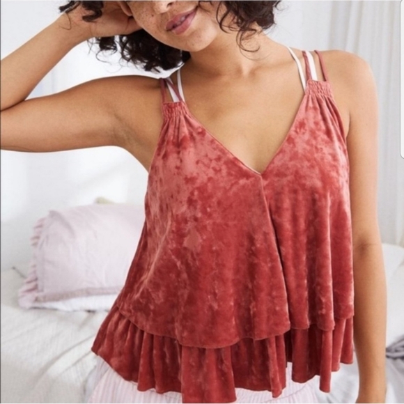 Aerie Womens Velvet Layered Sleeveless Top - Picture 2 of 13